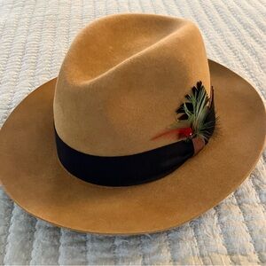City Hats NYC Light Brown Borsalino Style Hat | Size Large | GENUINE Casual Chic